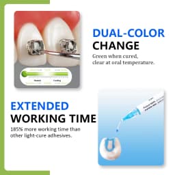 Dental Braces Green Glue Adhesivos Orthodontic Universal Light-Cure For Bracket Tube Crystal DecorationTeeth Glue Braces Kit Wit