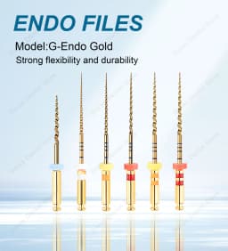 Glin Dental Heat Activated Gold Flexible Endo Files Canal Root Treatment Rotary Golden File Dentist Tools Endodontic Files