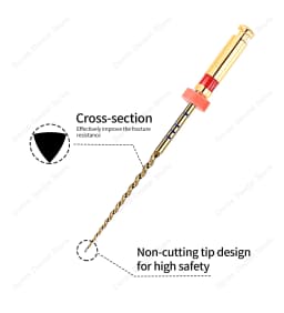 Glin Dental Heat Activated Gold Flexible Endo Files Canal Root Treatment Rotary Golden File Dentist Tools Endodontic Files