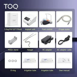 TOQ Dental Implant Motor Portable Professional Brushless Surgical Brushless Motor with Touch Screen with Angle