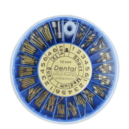 Dental Endodontic Conical Screw Post Endo Root Canal Pins Stainless Steel Gold Plated Quartz Material Screw Posts