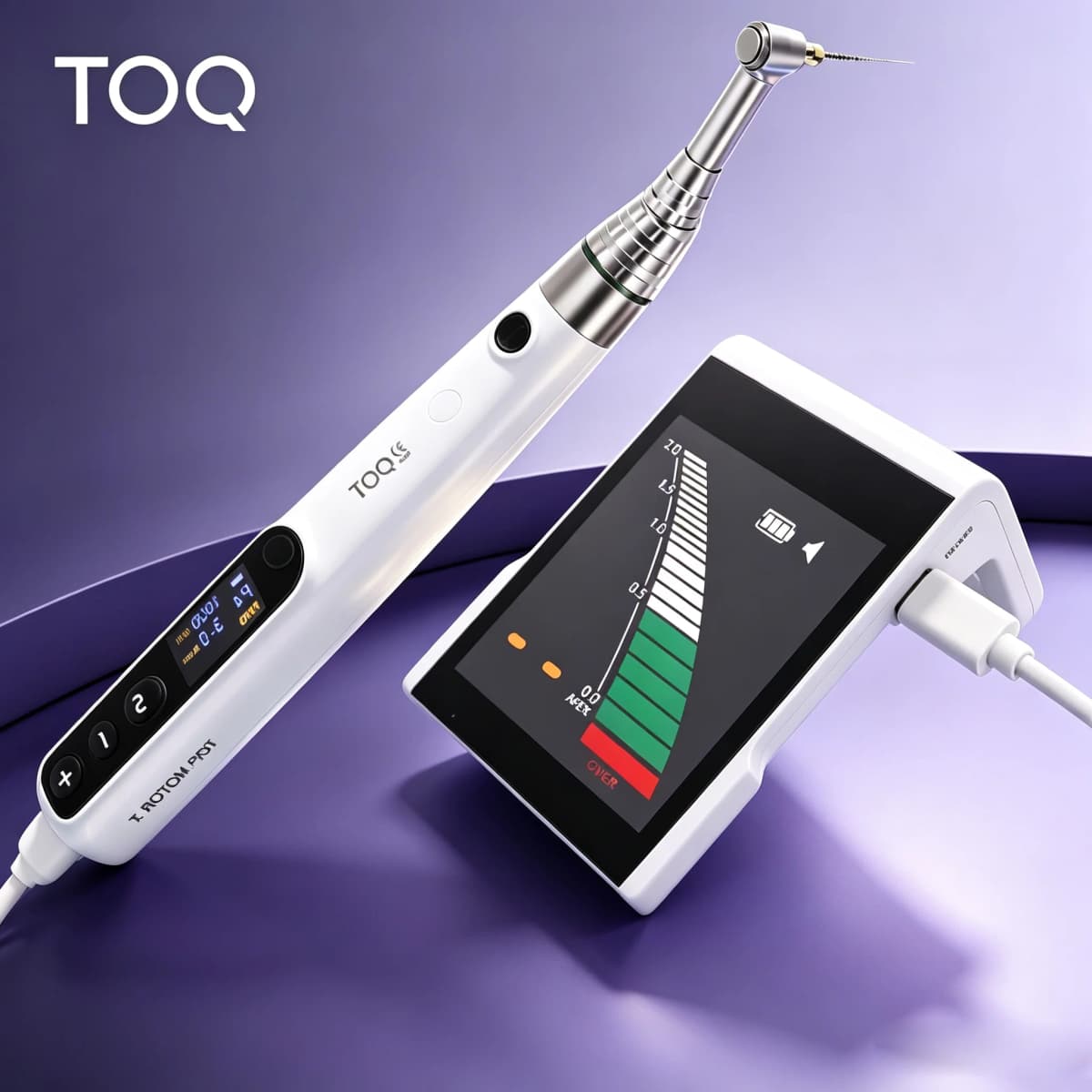 TOQ High Technical Mini Endo Motor with Apex Locator Endodontic Treatment 16:1 Reduction Contra Angle Measurement Portable