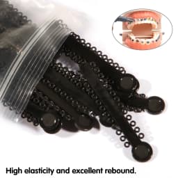 40pcs/bag Dental Orthodontics Elastic Ligature Ties Braces Elastomeric Dental Ligating Modules /ligature ties Dentist Treatment