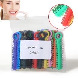 40pcs/bag Dental Orthodontics Elastic Ligature Ties Braces Elastomeric Dental Ligating Modules /ligature ties Dentist Treatment