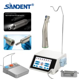 SANDENT Dental Implant Motor Brushless Surgical System Touch Screen Machine With 20:1 Contra Angle LED Fiber Optic Handpiece