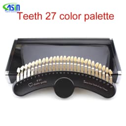 27 Colors 3D Shade Guide Tooth Shade Chart Board Color Comparator Teeth Whitening Set Bleaching Dental Plate