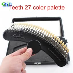 27 Colors 3D Shade Guide Tooth Shade Chart Board Color Comparator Teeth Whitening Set Bleaching Dental Plate