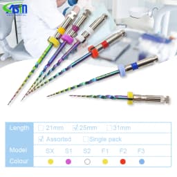 Rainbow Series 6pcs/pack Dental Endo Gold Files X-Pro Large NITI Taper Rotary Endodontic File SX S1 F1 F2 F3 21MM 25MM 31MM