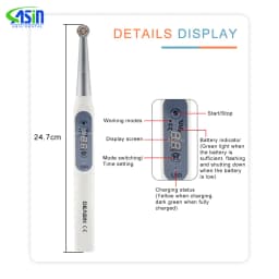 DEASIN Dental LED Light Curing Lamp 360 Degree Rotation 1 to 40 Seconds Cure 4 Lighting Modes Constant Light Intensity