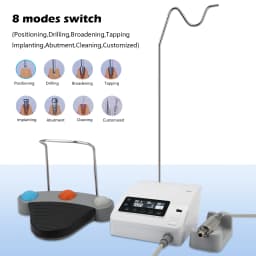 SANDENT Dental Implant Motor Brushless Surgical System Touch Screen Machine With 20:1 Contra Angle LED Fiber Optic Handpiece