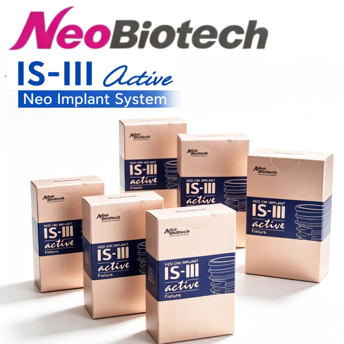 NeoBiotech IS‑III Active CMI Dental Implant, SLA Surface Internal Hex Titanium Fixture D3.0-5.0, D4.0×L10 Bone Level Restoration