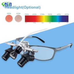 DEASIN Dental Ergo2 Loupes 45°Optical Corner Structure 4X 5X 6X Magnifying Glass with 5W LED Light Surgery Lens
