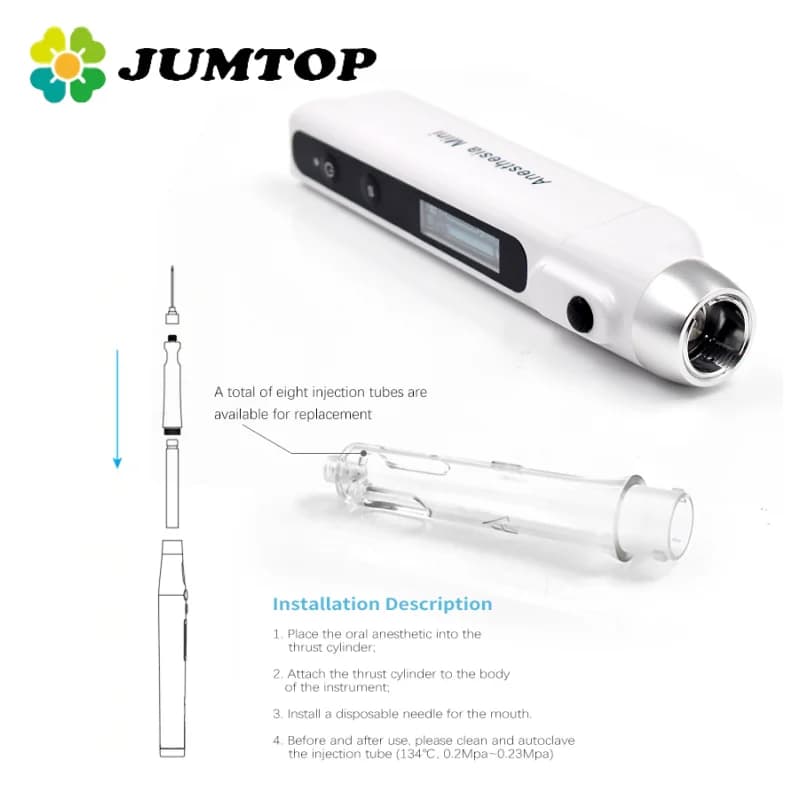 JUMTOP Dental Anesthesia Injector Oral Anesthesia Syringe Painless Pen Accurate Injection Assuring Safety and Reliablility