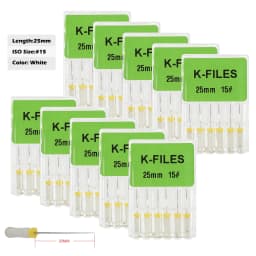 10packs Dental Endodontic Stainless Steel H/K/R-FILES Endo Root Canal File Rotary Reamer Hand Use Files