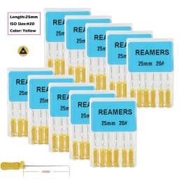 10packs Dental Endodontic Stainless Steel H/K/R-FILES Endo Root Canal File Rotary Reamer Hand Use Files