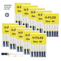 10packs Dental Endodontic Stainless Steel H/K/R-FILES Endo Root Canal File Rotary Reamer Hand Use Files