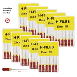 10packs Dental Endodontic Stainless Steel H/K/R-FILES Endo Root Canal File Rotary Reamer Hand Use Files