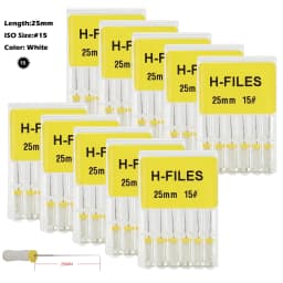 10packs Dental Endodontic Stainless Steel H/K/R-FILES Endo Root Canal File Rotary Reamer Hand Use Files