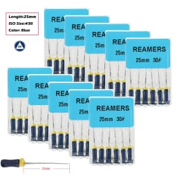10packs Dental Endodontic Stainless Steel H/K/R-FILES Endo Root Canal File Rotary Reamer Hand Use Files