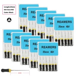 10packs Dental Endodontic Stainless Steel H/K/R-FILES Endo Root Canal File Rotary Reamer Hand Use Files