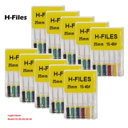 10packs Dental Endodontic Stainless Steel H/K/R-FILES Endo Root Canal File Rotary Reamer Hand Use Files