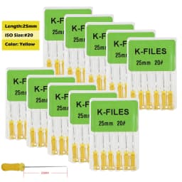 10packs Dental Endodontic Stainless Steel H/K/R-FILES Endo Root Canal File Rotary Reamer Hand Use Files