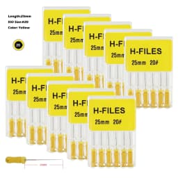 10packs Dental Endodontic Stainless Steel H/K/R-FILES Endo Root Canal File Rotary Reamer Hand Use Files