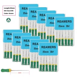 10packs Dental Endodontic Stainless Steel H/K/R-FILES Endo Root Canal File Rotary Reamer Hand Use Files