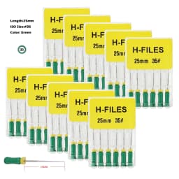 10packs Dental Endodontic Stainless Steel H/K/R-FILES Endo Root Canal File Rotary Reamer Hand Use Files