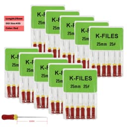 10packs Dental Endodontic Stainless Steel H/K/R-FILES Endo Root Canal File Rotary Reamer Hand Use Files