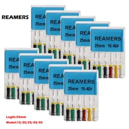 10packs Dental Endodontic Stainless Steel H/K/R-FILES Endo Root Canal File Rotary Reamer Hand Use Files