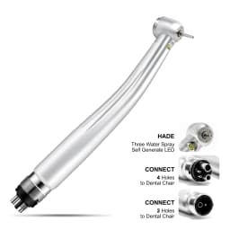 Dental LED High Speed Handpiece E-Type Coupler With Optical Fiber Triple Water Spray & Low Noise Dental Drill For Dentistry
