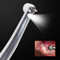 KAVO Style Dental E-generator LED Fiber Optic Turbine /No-LED Push Button High Speed Handpiece 4 Hole Burr US Stock / Burs