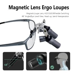 ASLL203 CE approval 4X 5X 6X Dental Ergo Loupes Magnification 48° Adjustable Angle 350-450mm Working Distance Dentist Surgical M