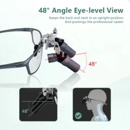 ASLL203 CE approval 4X 5X 6X Dental Ergo Loupes Magnification 48° Adjustable Angle 350-450mm Working Distance Dentist Surgical M
