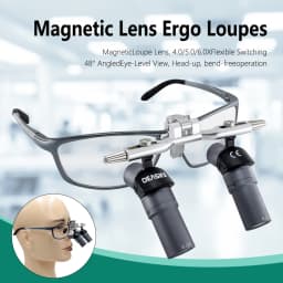 ASLL203 CE approval 4X 5X 6X Dental Ergo Loupes Magnification 48° Adjustable Angle 350-450mm Working Distance Dentist Surgical M