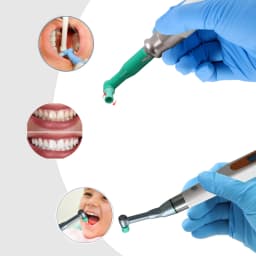 Dental Cordless Electric Hygiene Prophy With LCD Screen 4:1 Contra angle/Nose Cone Handpiece/Prophy Angles/Polish Cups