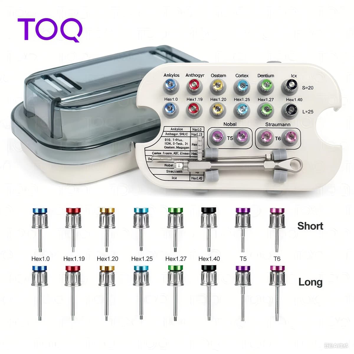 Dental Implant Torque Wrench Ratchet Adjustable Torque Screwdriver 10-70 NCM Ratchet Drivers