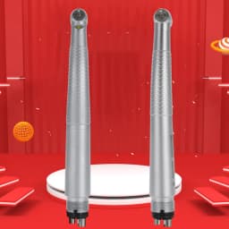 SANDENT 4-Port Spray for Efficient Cooling Push Button No LED/ Fiber Optic High-Speed Dental Handpiece 4 Hole Profession Dentist