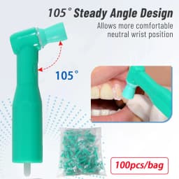 SANDENT Dental 4:1 Hygiene Prophy Handpiece 360° Swivel 2/4 HolesDisposable Angle Prophy Angles