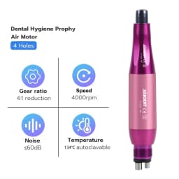 SANDENT Dental 4:1 Hygiene Prophy Handpiece 360° Swivel 2/4 HolesDisposable Angle Prophy Angles