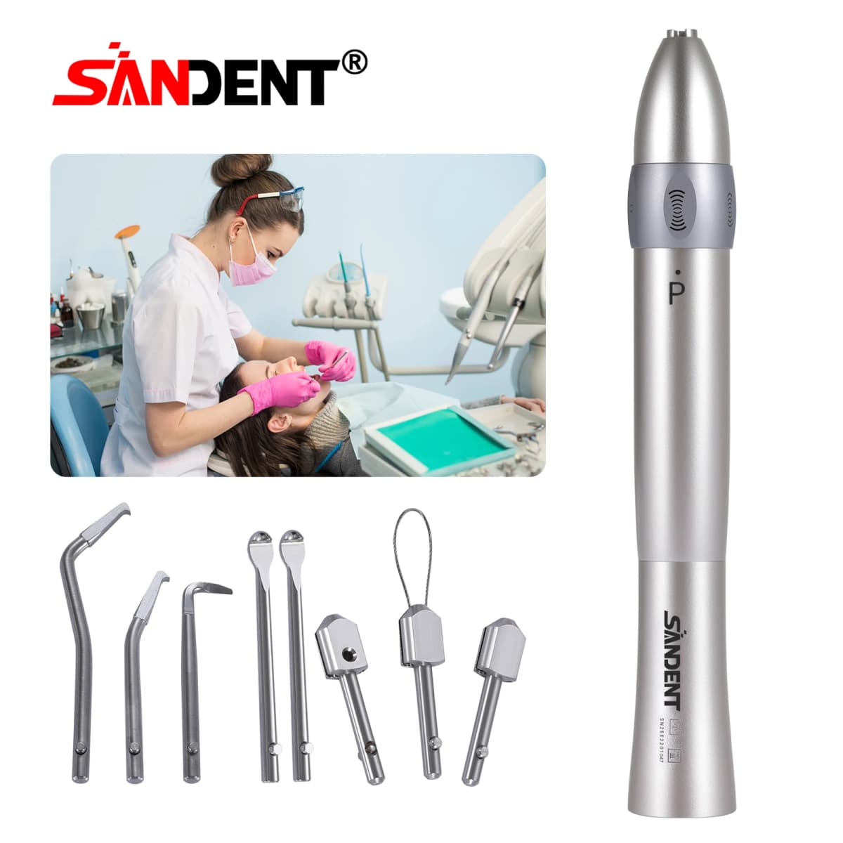 SANDENT Dental Automatic Crown and Bridges Removal Tool Fit Dental Motor Dental & Chair Electric Air Motor