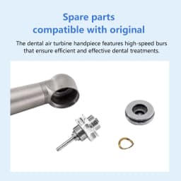 ETI800 Dental High Speed Titanium Handpiece, 4 Water Sprays, 2/4 Holes Air Turbine, Push Button LED Dental Handpiece