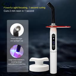 DEASIN 1 Set Dental Wireless LED Curing Light Resin Curing Machine Digital Display Led Dental Photopolymerizer Lamp