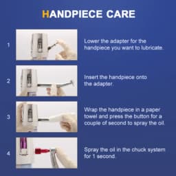 Dental Handpiece Cleaning Oil Lubricator with 5 Style Connector Portable Lubricant Oil Maintenance for Any Standard Spray Can