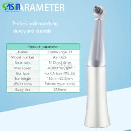 FX Style Slow Speed Handpiece Push Button 1:1 Ratio Contra Angle With Ball Bearing Polishing Dentist Tool