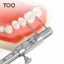 TOQ Dental Orthodontic Sliding Caliper Implant Measuring Gauge Ruler Double Scale Round 0-80mm Dentistry Instrument Products