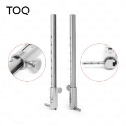 TOQ Dental Orthodontic Sliding Caliper Implant Measuring Gauge Ruler Double Scale Round 0-80mm Dentistry Instrument Products