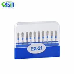 10pcs/box Dental carbide burs Diamond FG High Speed Burs for Polishing Smoothing Dental Burs Drills EX-26 EX-31