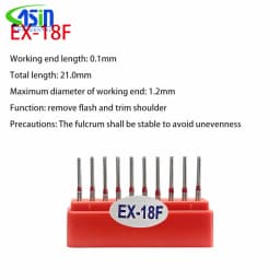 10pcs/box Dental carbide burs Diamond FG High Speed Burs for Polishing Smoothing Dental Burs Drills EX-26 EX-31